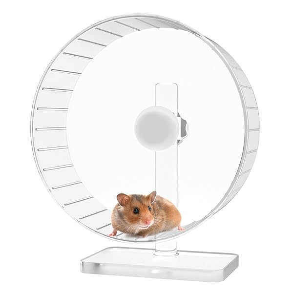 【送料無料】ハムスター 回し車 直径27cm サイレントホイール 高さ調整可能 安定 ゴールデンハムスター キンクマ用 透明 おもちゃ 運動不足解消 小動物用品