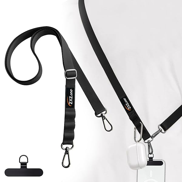 【送料無料】スマホショルダー 斜めがけ首掛け肩掛け 携帯ストラップスマホストラップ 長い 160cm 幅 2cm 長さ調節可能 ストラップ 1本+タグパッチ1枚入り ショルダーストラップ ロング ネックストラップ スマホ用 パスケース 肩掛け 首かけ