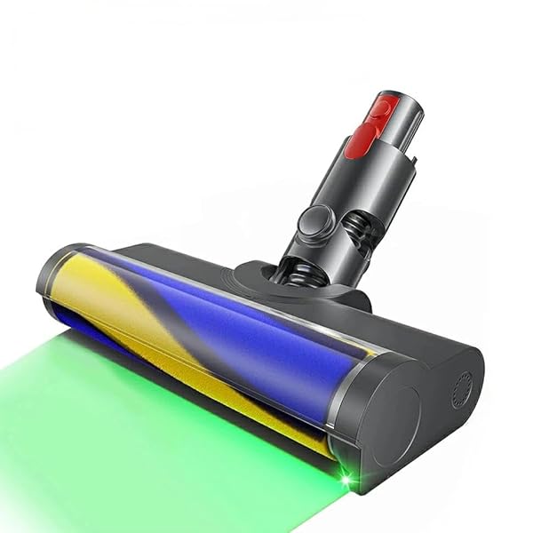 【送料無料】掃除機V7交換ヘッド、LEDライト付き 掃除機V7 V8 V10 V11 V15 V7slim V8slimに対応 角度回転可能 ソフトローラークリーナーヘッド 掃除機に適用 交換ヘッド