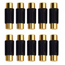 【送料無料】RCA 延長アダプタ 中継プラグ メスメス 中継 コネクタ プラグ 延長コネクタ カーステレオなど用 バックカメラ スピーカー 10個セット