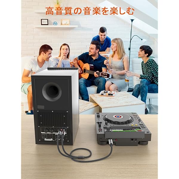 【送料無料】6.35mm rca 変換ケーブル RCA フォン ケーブル, 1/4 to Coaxial 変換...