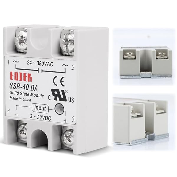 【送料無料】SSR-40DA 40A SSRリレーモジュール 制御ソリッドステートリレー 単相半導体リレー 非接触..