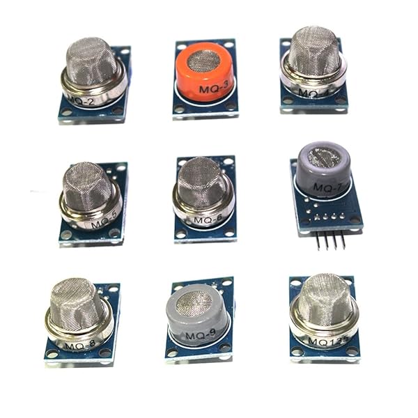 【送料無料】1パックの合計9枚 MQ-2 MQ-3 MQ-4 MQ-5 MQ-6 MQ-7 MQ-8 MQ-9 MQ-135ガスセンサーモジュー..