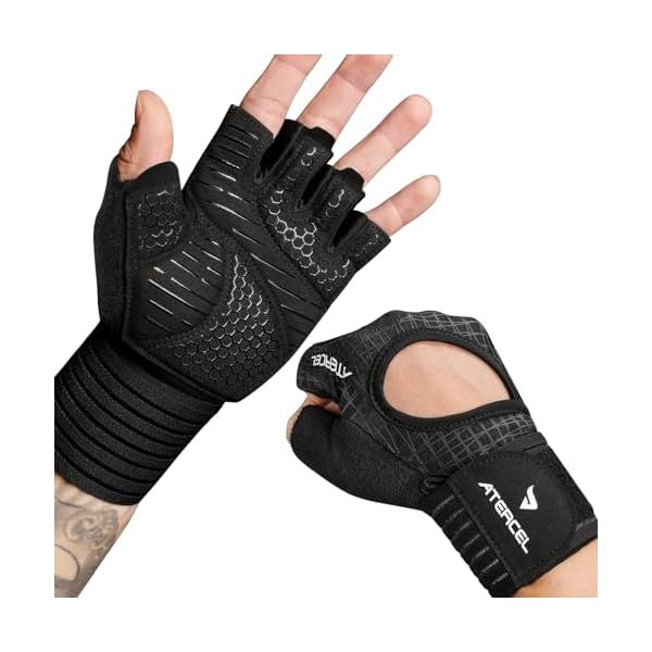 【送料無料】トレーニンググローブ 筋トレ グローブ【54cm 超ロングリストラップ 4mm SBRパッド 衝撃吸収 】 ジム グローブ グリップ力 マメ防止 懸垂 バーベル ダンベル ベンチプレス 男女兼用 （ブラック M）