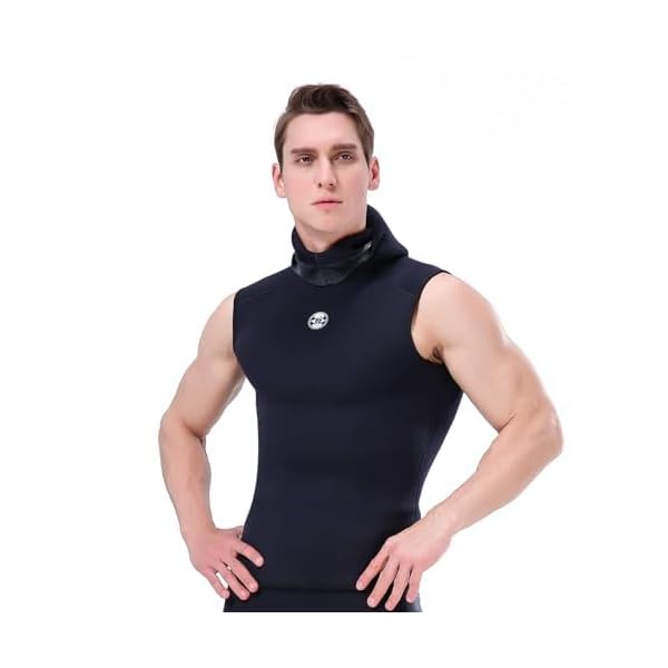 【送料無料】ウェットスーツ 3mm メンズ ウェットベスト フード ベスト インナー 保温 裏ジャージ フィ..