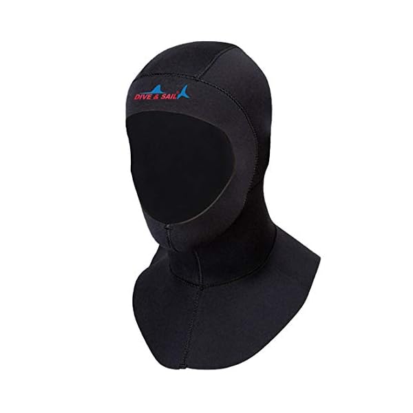 【送料無料】ダイビング フード 3mm ネオプレン 素材 サーフフード 男女兼用 ブラック 肩掛け Lサイズ