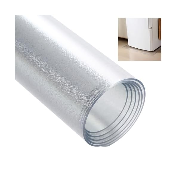 【送料無料】冷蔵庫 マット PVC キズ防止 凹み防止 床保護シート 53*62cm 厚さ2.0mm 透明 傷防止マット 滑り止め 床暖房対応 国内正規一年 (2.0mm, 53x62cm)