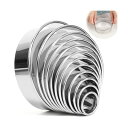 【送料無料】セルクルセット 丸型クッキーカッター 型抜き 丸型クッキーの型 クッキー型 丸 クッキー型 丸 クッキーカッター ケース付き 12個セット 直径約1...