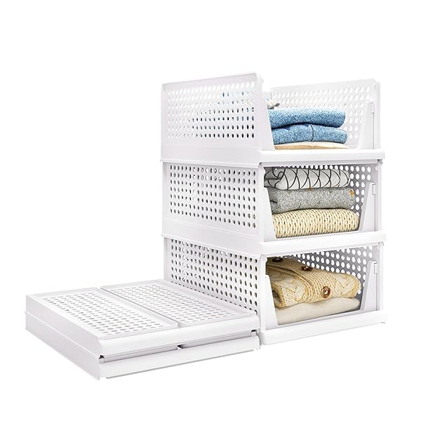 【送料無料】衣装収納ケース 引き出し 押し入れ収納ケース 折り畳み 収納ボックス 大容量 衣装 衣類 洋服 キッチン 収納 組み立て簡単 5段 クローゼット 収納台 積み重ね可能 タンスプラスチックケース (Mサイズ5個)