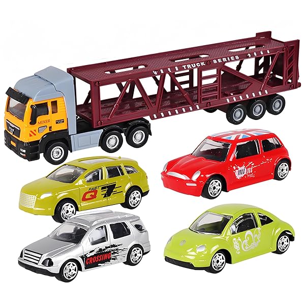 【送料無料】車 おもちゃ ミニカーセット 子供 作業車両 トラック ミニカー はしご車 工事 合金製 ...