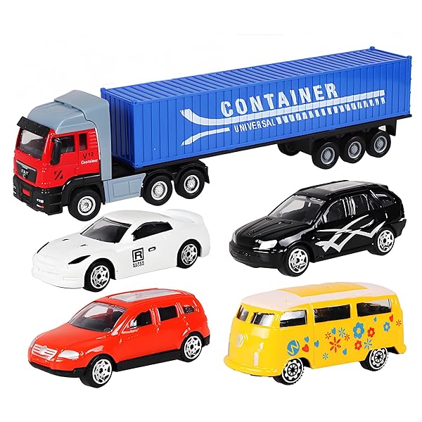 【送料無料】車 おもちゃ ミニカーセット 子供 作業車両 トラック ミニカー はしご車 工事 合金製 ...