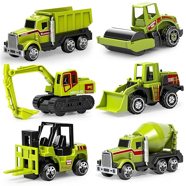【送料無料】6個 車おもちゃ 建設車両 おもちゃ はたらく車 ショベルカー ブルドーザー 車 ミニカ ...