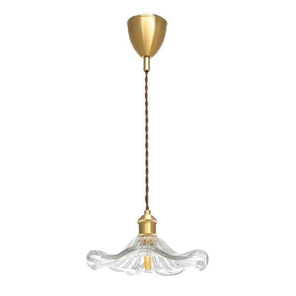 【送料無料】真鍮 グラス シェード ペンダントライト オシャレ 昭和レトロ アンティーク ライト 照 ...