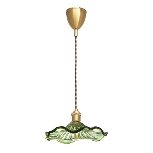【送料無料】真鍮 グラス シェード ペンダントライト オシャレ 昭和レトロ アンティーク ライト 照 ...