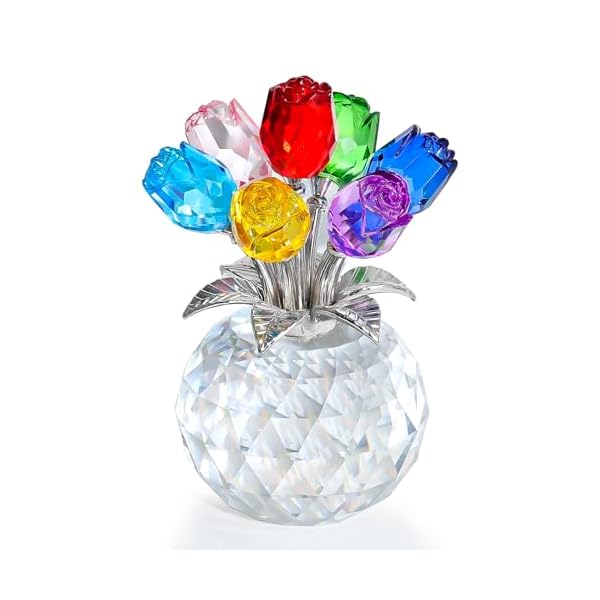 【送料無料】結婚記念日プレゼントレディースファッションK9クリスタルカラーローズプレゼント枯れしないバラ花束バラの置物誕生日プレゼント結婚祝いバレンタインデー母の日彼女奥様への母の日プレゼント