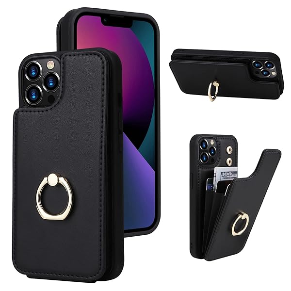 【送料無料】【J.DL直営店】iPhone 12 ケース 財布型 iPhone12pro 背面ケース おしゃれ iphone12 case カード収納 背面収納 アイフォン12 プロ 背面カード 360°回転リング スタンド機能 手触りが良い 女性用