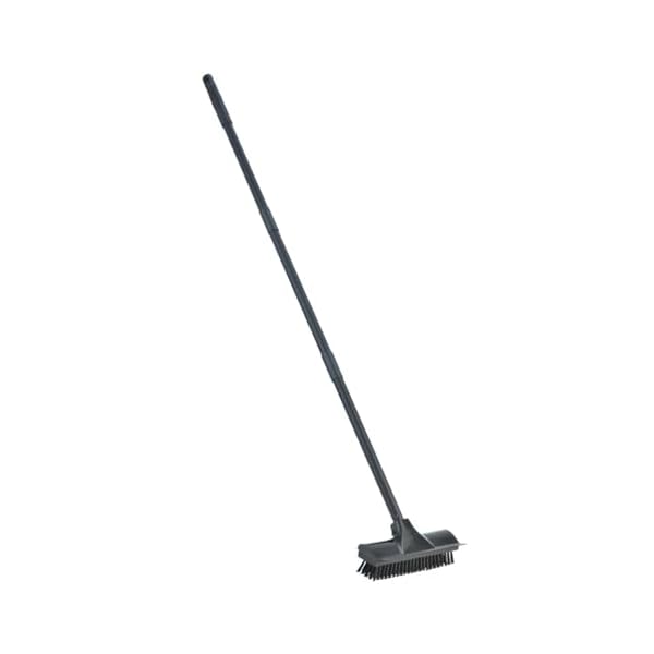 【送料無料】デッキブラシ ベランダ掃除用ブラシ ウォータースクレーパー 水切りワイパー 3段長さ調節..