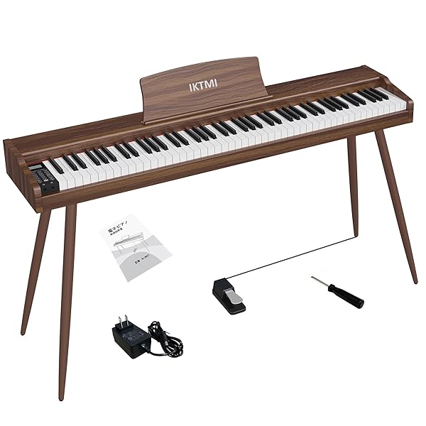【送料無料】電子ピアノ 88鍵盤 木製 ピアノ 88鍵 Digital Piano ペダル付き スタンド一体型 アップライトピアノ DREAM音源 MIDI対応 初心者 子供 大人 練習用 サブブラウン商品説明【商品説明】color : サブブラウン【快適なピアノ演奏体験】 88鍵電子ピアノは、本物のピアノに近いメカニカルなリズムを持つベロシティセンシティブ鍵盤を搭載しており、鍵盤の強弱によって音の強弱を表現することができます。 また、鍵盤は本物のピアノと同じ大きさなので、エントリーモデルでもグランドピアノのような演奏体験ができます。【豊富な機能】移調、自動伴奏、ベロシティ調整、メトロノームなど、多彩な機能に対応した鍵盤ピアノです。フランス製最高級DREAMデジタル音源を搭載し、グランドピアノに迫る表現力と臨場感、力強くきらびやかな音色、豊かな低音の響きを実現しました。 2人同時に演奏が楽しめる2人鍵盤モードも搭載。【スタイリッシュな外観デザイン】この電子ピアノのスタイリッシュな外観デザインと温かみのあるログカラーはどんな場所にもマッチし、伝統的なアップライトピアノよりも薄くて軽く、電子ピアノスタンドの支持脚は床を傷つけないように設計されており、スペースを取らずに部屋に絶妙なハイライトを加えます。【ピアノ初心者や指導に最適】アコースティック電子キーボードピアノの新シリーズMOODは、USB-MIDIをデュアル搭載しているので、スマートフォンやタブレットの音楽アプリに登録して、独学や指導に活用できます。 また、128の音程、100のリズム、88のデモ曲などを搭載した電子ピアノです。【起動】：「パワー」を長押し1~1.5秒。【付属品・アフターサービス】：付属品：電源（PES認証）、日本語マニュアル、シングルペダル。 ご購入日から30日間無条件返品、一年、ご安心にご購入ください。color : オレンジ【快適なピアノ演奏体験】 88鍵電子ピアノは、本物のピアノに近いメカニカルなリズムを持つベロシティセンシティブ鍵盤を搭載しており、鍵盤の強弱によって音の強弱を表現することができます。 また、鍵盤は本物のピアノと同じ大きさなので、エントリーモデルでもグランドピアノのような演奏体験ができます。【豊富な機能】移調、自動伴奏、ベロシティ調整、メトロノームなど、多彩な機能に対応した鍵盤ピアノです。フランス製最高級DREAMデジタル音源を搭載し、グランドピアノに迫る表現力と臨場感、力強くきらびやかな音色、豊かな低音の響きを実現しました。 2人同時に演奏が楽しめる2人鍵盤モードも搭載。【スタイリッシュな外観デザイン】この電子ピアノのスタイリッシュな外観デザインと温かみのあるログカラーはどんな場所にもマッチし、伝統的なアップライトピアノよりも薄くて軽く、電子ピアノスタンドの支持脚は床を傷つけないように設計されており、スペースを取らずに部屋に絶妙なハイライトを加えます。【ピアノ初心者や指導に最適】アコースティック電子キーボードピアノの新シリーズMOODは、USB-MIDIをデュアル搭載しているので、スマートフォンやタブレットの音楽アプリに登録して、独学や指導に活用できます。 また、128の音程、100のリズム、88のデモ曲などを搭載した電子ピアノです。【起動】：「パワー」を長押し1~1.5秒。【付属品・アフターサービス】：付属品：電源（PES認証）、日本語マニュアル、シングルペダル。 ご購入日から30日間無条件返品、一年、ご安心にご購入ください。color : ブラック【快適なピアノ演奏体験】 88鍵電子ピアノは、本物のピアノに近いメカニカルなリズムを持つベロシティセンシティブ鍵盤を搭載しており、鍵盤の強弱によって音の強弱を表現することができます。 また、鍵盤は本物のピアノと同じ大きさなので、エントリーモデルでもグランドピアノのような演奏体験ができます。【豊富な機能】移調、自動伴奏、ベロシティ調整、メトロノームなど、多彩な機能に対応した鍵盤ピアノです。フランス製最高級DREAMデジタル音源を搭載し、グランドピアノに迫る表現力と臨場感、力強くきらびやかな音色、豊かな低音の響きを実現しました。 2人同時に演奏が楽しめる2人鍵盤モードも搭載。【スタイリッシュな外観デザイン】この電子ピアノのスタイリッシュな外観デザインと温かみのあるログカラーはどんな場所にもマッチし、伝統的なアップライトピアノよりも薄くて軽く、電子ピアノスタンドの支持脚は床を傷つけないように設計されており、スペースを取らずに部屋に絶妙なハイライトを加えます。【ピアノ初心者や指導に最適】アコースティック電子キーボードピアノの新シリーズMOODは、USB-MIDIをデュアル搭載しているので、スマートフォンやタブレットの音楽アプリに登録して、独学や指導に活用できます。 また、128の音程、100のリズム、88のデモ曲などを搭載した電子ピアノです。【起動】：「パワー」を長押し1~1.5秒。【付属品・アフターサービス】：付属品：電源（PES認証）、日本語マニュアル、シングルペダル。 ご購入日から30日間無条件返品、一年、ご安心にご購入ください。color : ベージュ【快適なピアノ演奏体験】 88鍵電子ピアノは、本物のピアノに近いメカニカルなリズムを持つベロシティセンシティブ鍵盤を搭載しており、鍵盤の強弱によって音の強弱を表現することができます。 また、鍵盤は本物のピアノと同じ大きさなので、エントリーモデルでもグランドピアノのような演奏体験ができます。【豊富な機能】移調、自動伴奏、ベロシティ調整、メトロノームなど、多彩な機能に対応した鍵盤ピアノです。フランス製最高級DREAMデジタル音源を搭載し、グランドピアノに迫る表現力と臨場感、力強くきらびやかな音色、豊かな低音の響きを実現しました。 2人同時に演奏が楽しめる2人鍵盤モードも搭載。【スタイリッシュな外観デザイン】この電子ピアノのスタイリッシュな外観デザインと温かみのあるログカラーはどんな場所にもマッチし、伝統的なアップライトピアノよりも薄くて軽く、電子ピアノスタンドの支持脚は床を傷つけないように設計されており、スペースを取らずに部屋に絶妙なハイライトを加えます。【ピアノ初心者や指導に最適】アコースティック電子キーボードピアノの新シリーズMOODは、USB-MIDIをデュアル搭載しているので、スマートフォンやタブレットの音楽アプリに登録して、独学や指導に活用できます。 また、128の音程、100のリズム、88のデモ曲などを搭載した電子ピアノです。【起動】：「パワー」を長押し1~1.5秒。【付属品・アフターサービス】：付属品：電源（PES認証）、日本語マニュアル、シングルペダル。 ご購入日から30日間無条件返品、一年、ご安心にご購入ください。color : ホワイト【快適なピアノ演奏体験】 88鍵電子ピアノは、本物のピアノに近いメカニカルなリズムを持つベロシティセンシティブ鍵盤を搭載しており、鍵盤の強弱によって音の強弱を表現することができます。 また、鍵盤は本物のピアノと同じ大きさなので、エントリーモデルでもグランドピアノのような演奏体験ができます。【豊富な機能】移調、自動伴奏、ベロシティ調整、メトロノームなど、多彩な機能に対応した鍵盤ピアノです。フランス製最高級DREAMデジタル音源を搭載し、グランドピアノに迫る表現力と臨場感、力強くきらびやかな音色、豊かな低音の響きを実現しました。 2人同時に演奏が楽しめる2人鍵盤モードも搭載。【スタイリッシュな外観デザイン】この電子ピアノのスタイリッシュな外観デザインと温かみのあるログカラーはどんな場所にもマッチし、伝統的なアップライトピアノよりも薄くて軽く、電子ピアノスタンドの支持脚は床を傷つけないように設計されており、スペースを取らずに部屋に絶妙なハイライトを加えます。【ピアノ初心者や指導に最適】アコースティック電子キーボードピアノの新シリーズMOODは、USB-MIDIをデュアル搭載しているので、スマートフォンやタブレットの音楽アプリに登録して、独学や指導に活用できます。 また、128の音程、100のリズム、88のデモ曲などを搭載した電子ピアノです。【起動】：「パワー」を長押し1~1.5秒。【付属品・アフターサービス】：付属品：電源（PES認証）、日本語マニュアル、シングルペダル。 ご購入日から30日間無条件返品、一年、ご安心にご購入ください。color : ピンク【快適なピアノ演奏体験】 88鍵電子ピアノは、本物のピアノに近いメカニカルなリズムを持つベロシティセンシティブ鍵盤を搭載しており、鍵盤の強弱によって音の強弱を表現することができます。 また、鍵盤は本物のピアノと同じ大きさなので、エントリーモデルでもグランドピアノのような演奏体験ができます。【豊富な機能】移調、自動伴奏、ベロシティ調整、メトロノームなど、多彩な機能に対応した鍵盤ピアノです。フランス製最高級DREAMデジタル音源を搭載し、グランドピアノに迫る表現力と臨場感、力強くきらびやかな音色、豊かな低音の響きを実現しました。 2人同時に演奏が楽しめる2人鍵盤モードも搭載。【スタイリッシュな外観デザイン】この電子ピアノのスタイリッシュな外観デザインと温かみのあるログカラーはどんな場所にもマッチし、伝統的なアップライトピアノよりも薄くて軽く、電子ピアノスタンドの支持脚は床を傷つけないように設計されており、スペースを取らずに部屋に絶妙なハイライトを加えます。【ピアノ初心者や指導に最適】アコースティック電子キーボードピアノの新シリーズMOODは、USB-MIDIをデュアル搭載しているので、スマートフォンやタブレットの音楽アプリに登録して、独学や指導に活用できます。 また、128の音程、100のリズム、88のデモ曲などを搭載した電子ピアノです。【起動】：「パワー」を長押し1~1.5秒。【付属品・アフターサービス】：付属品：電源（PES認証）、日本語マニュアル、シングルペダル。 ご購入日から30日間無条件返品、一年、ご安心にご購入ください。【当店からの連絡】お客様にご満足いただけるよう、最後まで誠意を持って気持ちの良いお取引を心がけております。