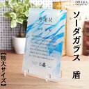 【名入れ】【ガラス盾 PS-8A特大 】 【記念】 ギフト 名入れ無料 彫刻名入れ オリジナル盾 カラー盾 優勝盾 特大 贈り物 盾 感謝 かっこいい※こちらの商品はカラー印刷のみとなります