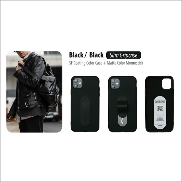 【正規品】Galaxy S20 用 [Slim Grip Case + MOMO Clip] - マットシリーズ M1 MOMOSTICK 一体化ケース スリムグリップケース momostickケース