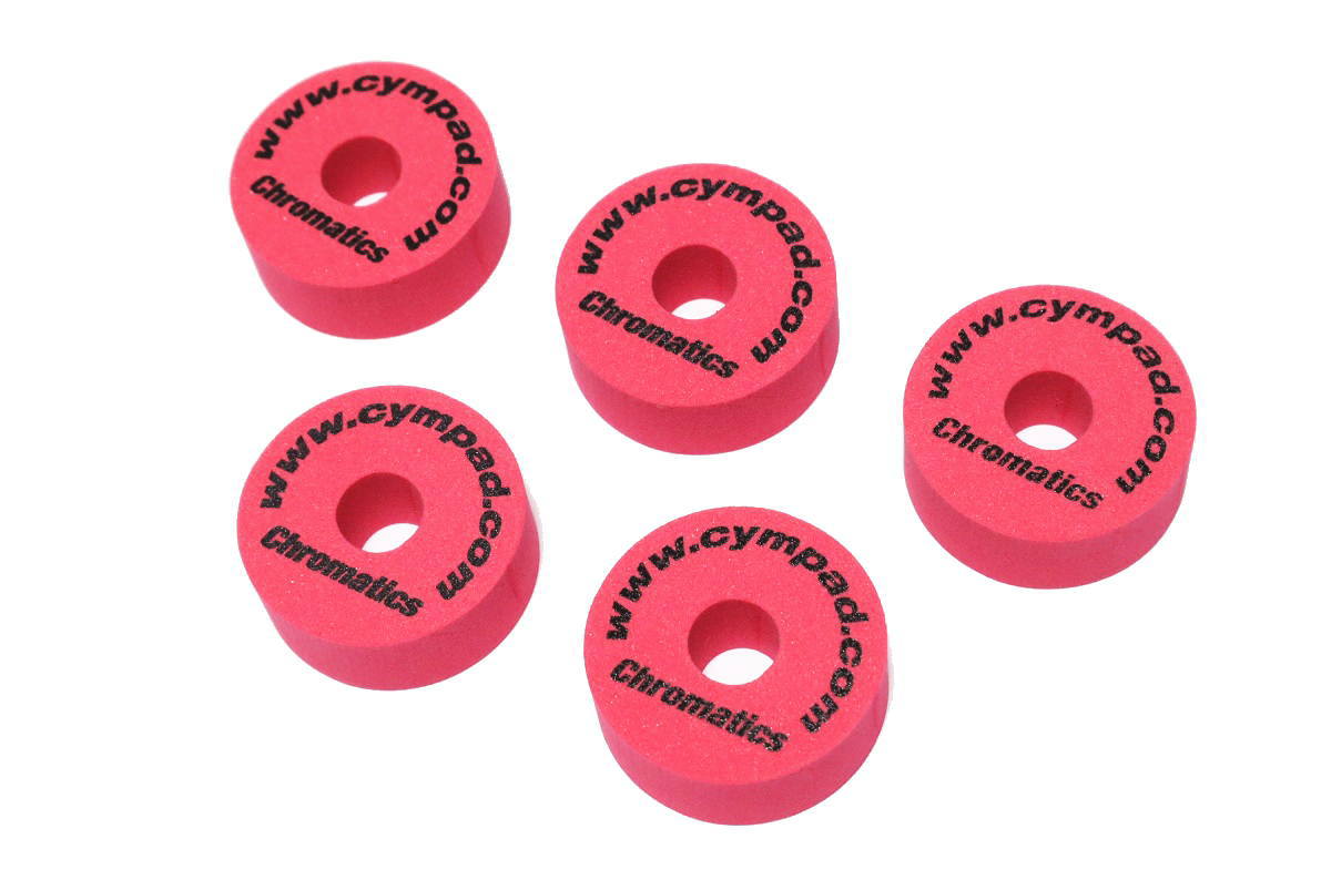 CYMPAD　 LCYMCRM5SET15RD　シンパッド　クロマティクス / シンバルワッシャー　レッド（1パック5個入り）シンバル　スタンド用　発泡ポリウレタン