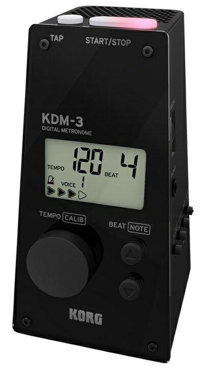 KORG KDM-3 【 KDM-3-BK 】 電子メトロノーム パワフルな音量 聴き取りやすい音色！