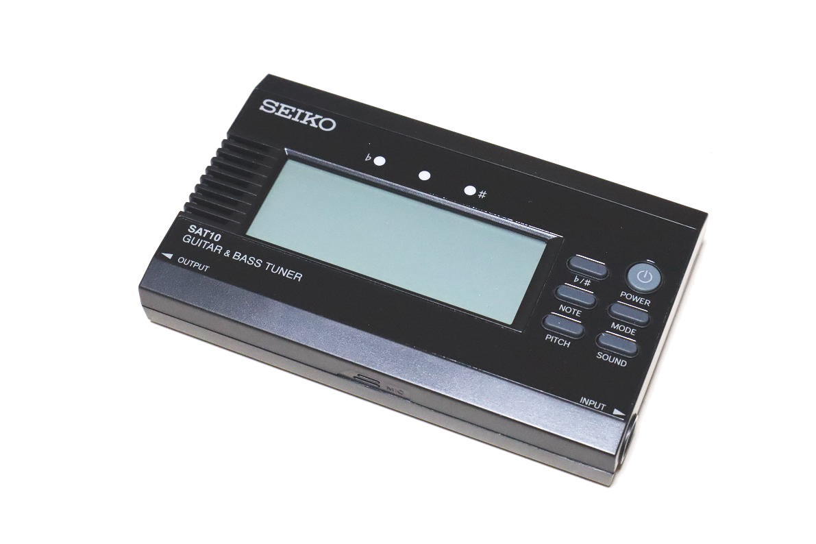 SEIKO SAT10 Guitar Bass TUNER セイコー ギター＆ベースチューナー ブラック