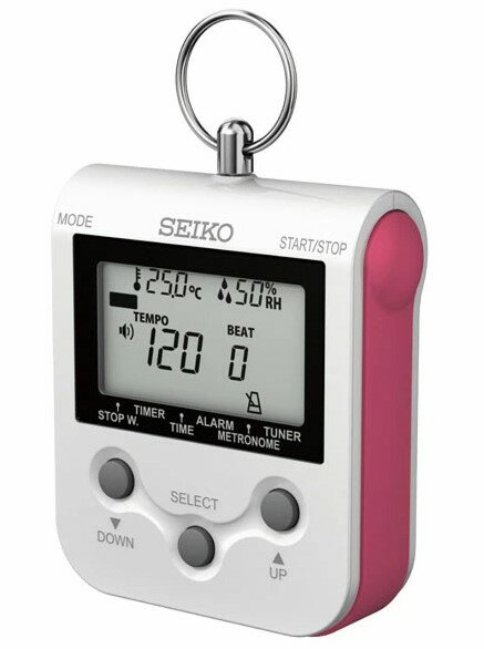 SEIKO DM90　DM90P　セイコー　電子メトロノーム　ラズベリーピンク（P）　ストップウオッチ・タイマー・アラーム・時計・温度計・湿度計　機能搭載！
