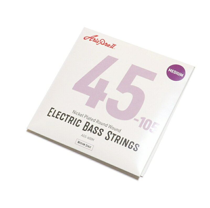 ARIA 　AGS-600M 　Electric Bass Strings　アリア　エレキベース弦　ミディアムスケール　通常のベールより短めの32インチスケール用