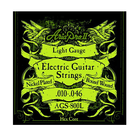 ARIA AGS-800L Light Electric Guitar Strings　アリア　エレキギター弦　ライト・ゲージ