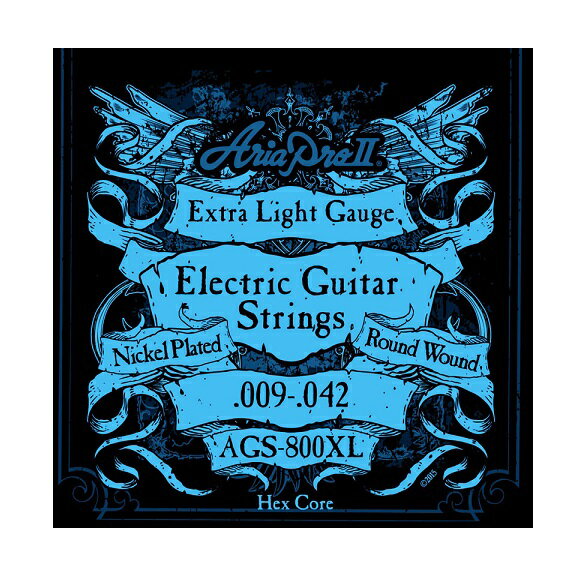 ARIA AGS-800XL Extra Light Electric Guitar Strings　アリア　エレキギター弦　エクストラ・ライトゲージ