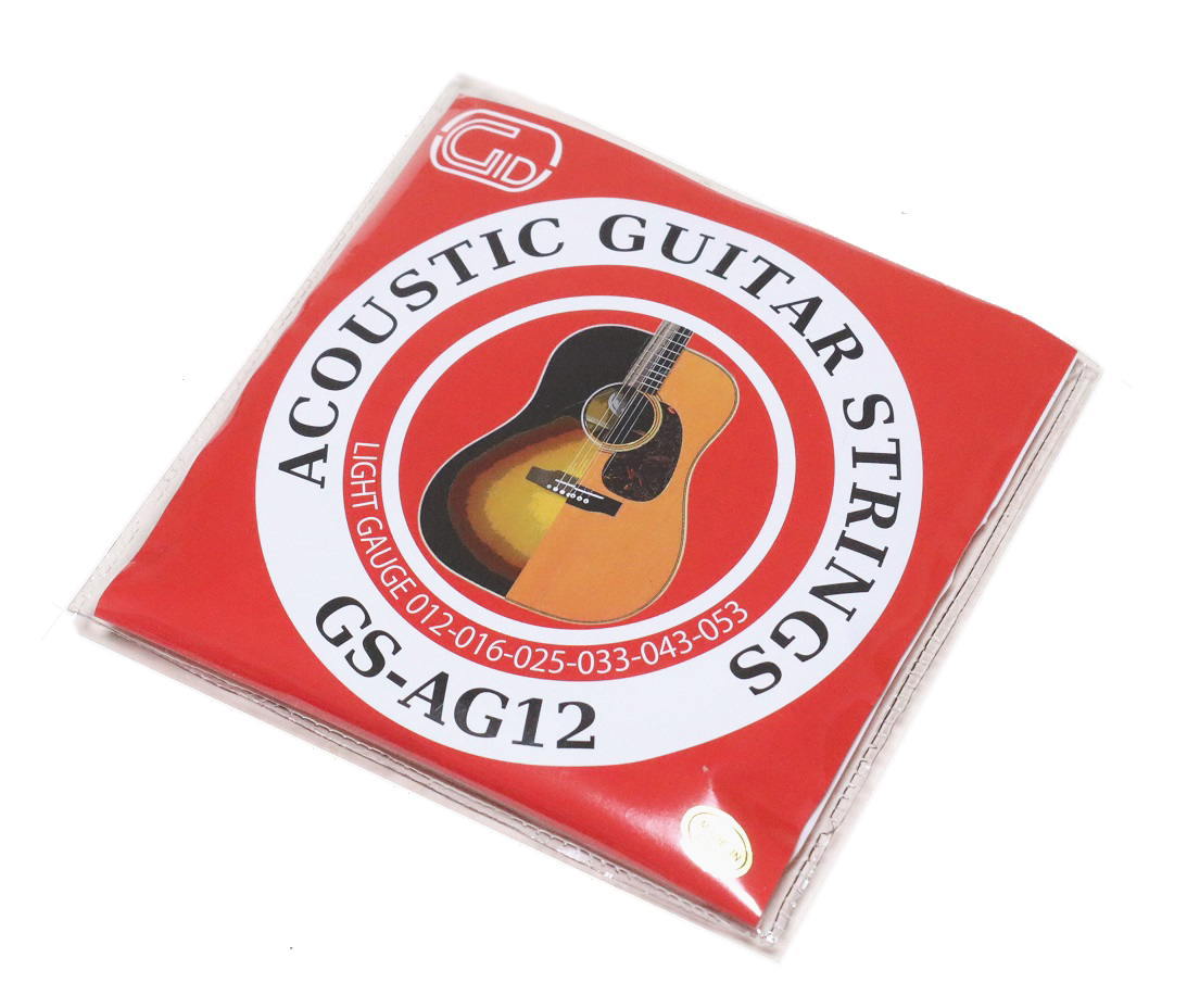 お手頃なアコースティックギター弦です。 ギター新品購入時に張られているライトケージと呼ばれる定番の弦です。 6弦から3弦まで少し茶色っぽいフォスファーブロンズタイプの弦で、柔らかく甘みのある艶やかなサウンドです。 ◆対応楽器：アコースティックギター（エレアコ） ◆仕様：フォスファーブロンズ ◆ライトゲージ：.012/.016/.025/.033/.043/.053 【送料無料】 ■発送は、郵便局のゆうパケット（メール便）にてお送りします。 発送後、数日中に郵便受けに投函されます。 ※日時指定は出来ません。