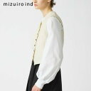 mizuiro ind ミズイロインド (1-230065) リネンショートベスト レディース 春夏