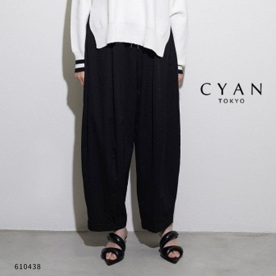Rakuten - CYAN TOKYO ( シアントーキョー ) 【 610438 】ヴィンテージツイルBIGバルーンPT パンツ レディース 40代 バルーンパンツ ワイドパンツ ツイル ウエストゴム 体型カバー 大人カジュアルレディース 秋冬