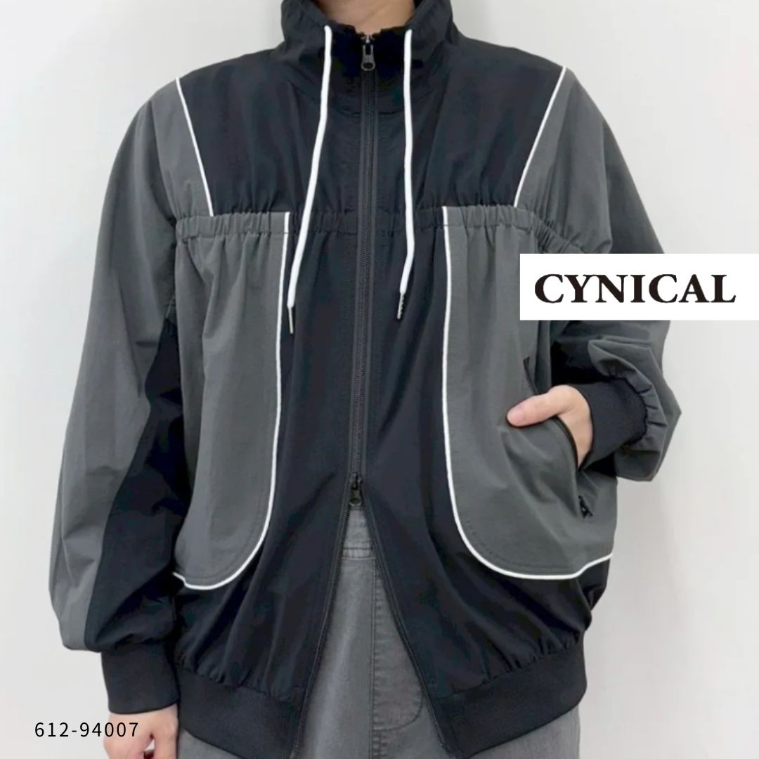 Rakuten - CYNICAL ( シニカル ) 【 612-94007 】ストレッチライトナイロンブルゾン ブルゾン レディース 40代 50代 ナイロン ストレッチ 軽量 羽織 体型カバー 配色 大人 カジュアル 上品レディース 秋冬