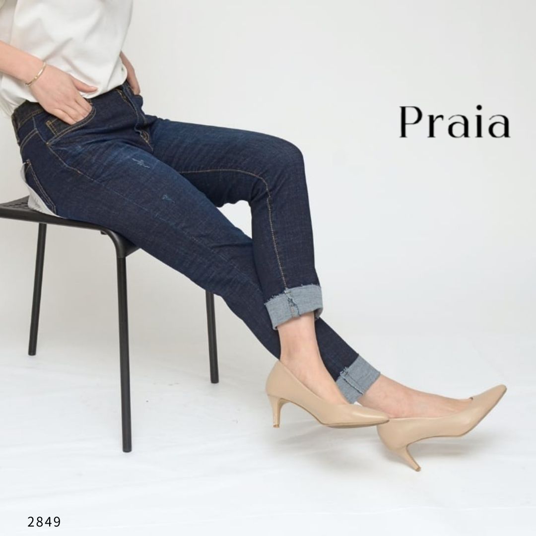 Rakuten - Praia ( プライア ) 【 2849 】バイカラーストレッチテーパードデニムパンツ.デニム レディース テーパードパンツ ストレッチ 美脚 体型カバー 40代 上品 大人 女性 きれいめ カジュアル 定番 人気 脚長効果 春 秋レディース