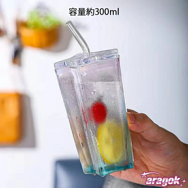 aragokの【全品5%ポイント】ガラスカップ 星型 コップ タンブラー 透明 五芒星 話題2個セット 300ML カップ 水筒 ウォーターカップ 大容量 耐冷 耐熱 人気｜アングル3