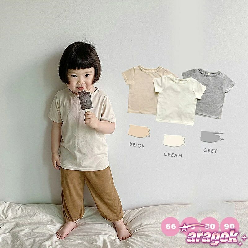 樂天商城 - 【全品2点で5%OFF】ベビー 肌着 インナー 新生児 乳児 赤ちゃん 綿100% 66cm 73cm THKJ 80cm 90cm 夏 半袖 丸首 トップス 下着 コットン 薄手 通気性