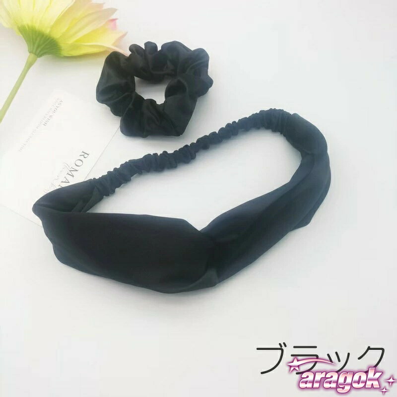 aragokの【全品5%ポイント】ヘアバンド ターバン ヘアアレンジ レディース 女性 ヘアアクセサリー 髪留め バンダナ かわいい シンプル 無地 ワイド ピンク｜アングル3