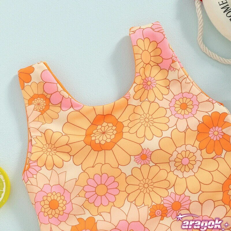 【全品5%ポイント】ベビー 水着 花柄 ラッシュガード スクール水着 女の子 小学生 ...