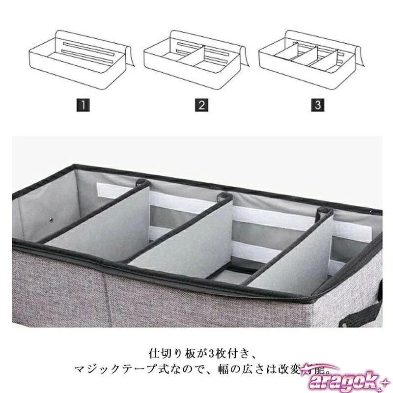 【全品2点で5%OFF】ベッド下収納ボックス ベッド下収納 ベッド下収納箱 収納ボックス THKJ ふた付き 大容量 仕切り ベッド下収納ケース 押し入れ収納 3