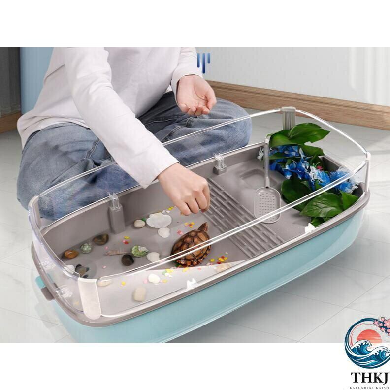 【全品2点で5%OFF】亀の水槽 脱出防止フェンス カメ 飼育ケース タートルタンク 日向ぼっこ台 亀の水槽..