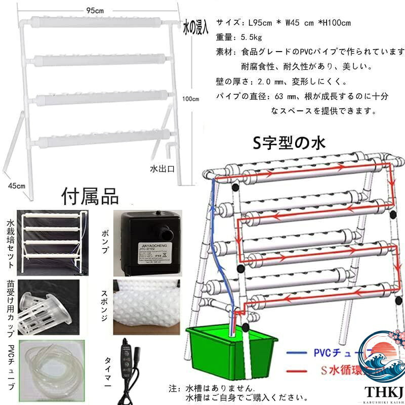 aragokの【全品5%ポイント】水耕栽培キット すいこう栽培キット 野菜 栽培キット 室内 いちご 家庭菜園 水耕栽培セット プランター 36穴 人気 おすすめ 人気｜アングル2