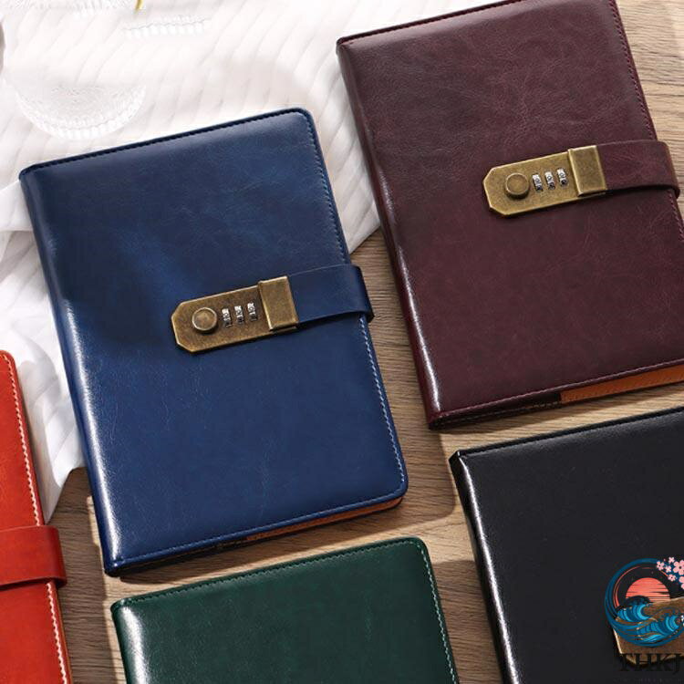 【全品5%ポイント】日記帳 A5 ダイヤルロック 鍵付き パスワード 帳簿 ビジネス手...