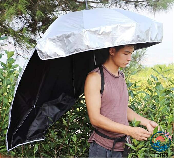 【全品2点で5%OFF】農作業かさ 背負う傘 折りたたみ傘 作業用 農作業 UVカット THK...