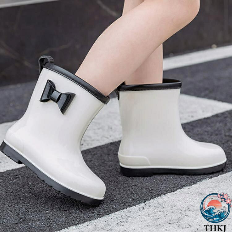 aragokの【全品5%ポイント】レインブーツ 雨靴 長靴 レインシューズ 子ども ブーツ 防寒 キッズ 子供 女の子 リボン 歩きやすい 18〜23cm ジュニア 雨具 梅雨｜アングル3