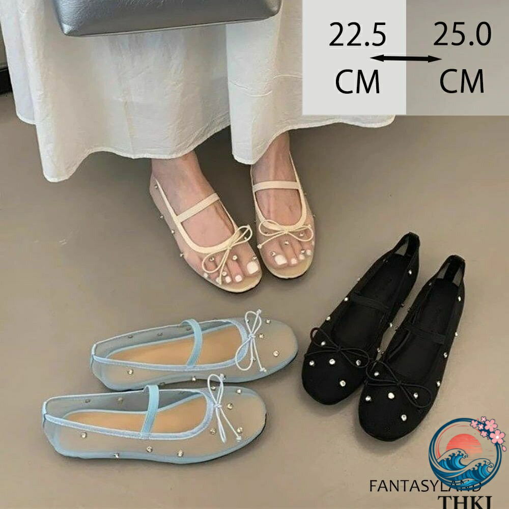 Other - 【全品2点で5%OFF】パンプス バレエシューズ ストラップ スリッパ 疲れにくい THKJ メッシュパンプス 透ける フラット ペタンコ メリージェーン タビシューズ