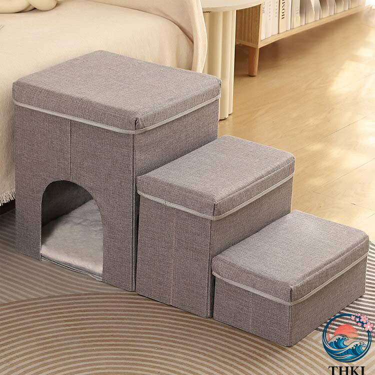 【全品5%ポイント】収納ボックス 踏み台 クッション 小型犬 踏み台昇降 ステップ ...