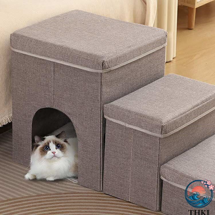 【全品5%ポイント】収納ボックス 踏み台 クッション 小型犬 踏み台昇降 ステップ ...
