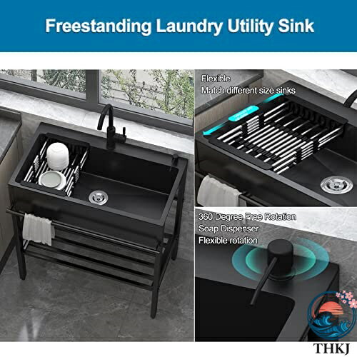 【全品5%ポイント】黒 流し台 ガーデンシンク 業務用流し台 屋外 キッチンシンク ...